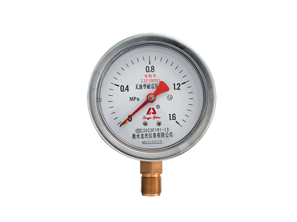 无油耐震压力表