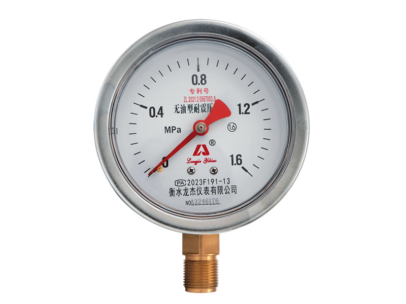 无油耐震压力表
